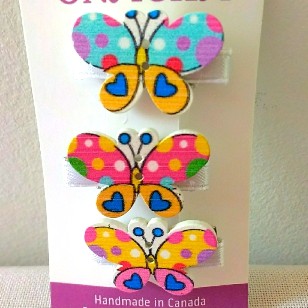 Butterfly hair clips